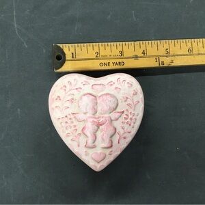 Pink Heart-Shaped Trinket Box